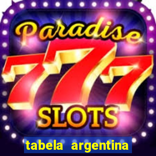 tabela argentina torneo betano